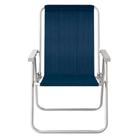 Cadeira de Praia Alta Conforto Azul Mor 120 kg