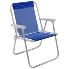 Cadeira de Praia Alumínio Alta Bel Lazy Azul