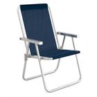 Cadeira de Praia Alumínio Alta Conforto Mor Sannet Azul