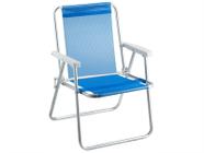 Cadeira de Praia Alumínio Beach Premium Azul