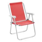 Cadeira de praia alumìnio grand beach premium vermelho