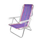 Cadeira de Praia Aluminio Reclinável 8 Posições Belfix