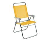 Cadeira de praia alumínio sun plus amarelo