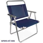 Cadeira de Praia e Piscina Oversize 140 KG Alumínio Alta 2132 Azul MOR