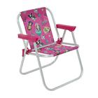 Cadeira De Praia Infantil Em Alumínio Barbie Rosa Kids - Bel