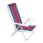 Cadeira De Praia Luxo Alumínio Com 8 Posições Colorida Mor