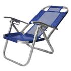 Cadeira de Praia Reclinável Alumínio Botafogo Ipanema CAD0328 Azul