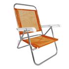 Cadeira de praia reclinável Pop Zaka alumínio Laranja