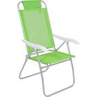 Cadeira de Praia Reclinável Prosa em Alumínio Verde Bel