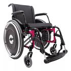 Cadeira de Rodas AVD Alumínio Pés Fixos 46cm Rosa Pink Ortobras