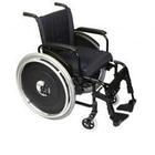 Cadeira de rodas Ortobras AVD alumínio - Largura assento 46cm - Preto