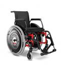 Cadeira de rodas Ortobras AVD alumínio - Largura assento 46cm - Vermelho