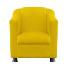 Cadeira Decorativa Bia Camarote Quarto Sued Amarelo - Kimi Design