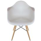 Cadeira Decorativa Eiffel Melbourne F03 Branco com Pés de Madeira - Lyam Decor
