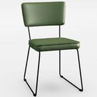 Cadeira Decorativa Estofada Para Sala De Jantar Base Aço Allana L02 Facto Verde Musgo - Lyam Decor