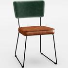 Cadeira Decorativa Estofada Sala Jantar Allana L02 Facto Verde Musgo tecido sintéticoCamel - Lyam Decor