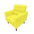 Cadeira Decorativa Luna Consultório Veludo Amarelo - Kimi Design