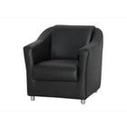 Cadeira Decorativa Tila Quarto material sintético Preta - Kimi Design