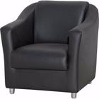 Cadeira Decorativa Tila Sala Quarto material sintético Preto - Kimi Design