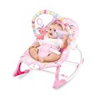 Cadeira Descanso Bebê Vibratória Musical Baby Style Happy Rino Rosa - 4079681163690