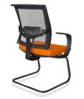 Cadeira Diretor com encosto Tela Mesh Linha Net Design Laranja - Design Office