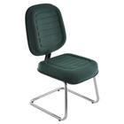 Cadeira Diretor Linha Blenda Base Fixa em S Cromada Verde - Design Office Móveis