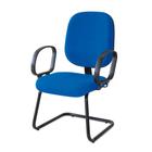 Cadeira Diretor Tecido Pé Continuo C/br 0097 Azul
