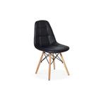 Cadeira Dkr Charles Eames Wood Estofada Botonê