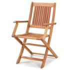 Cadeira Dobrável com Braços Madeira Eucalipto Jatobá