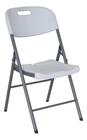Cadeira Dobravel De Aco E Plastico 83x67x46 Cm Cinza