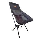 Cadeira Dobrável de Camping Pesca com Encosto Preto