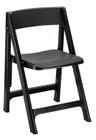 Cadeira dobrável de plástico preta (para escritório, area interna e externa) - 1015