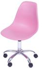 Cadeira Eames com Rodizio Polipropileno Rosa Pink - 36754