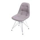 Cadeira Eames DKR Botonê Assento PU Fendi Base Cromada - Or Design