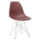 Cadeira Eames Eiffel DKR com base de metal cromado