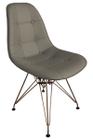 Cadeira Eames Eiffel DSR Estofada Botonê Facto com Base Cobre Rose Gold