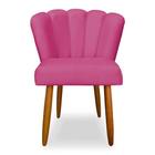 Cadeira Eames Sala Jantar Penteadeira Pétala Veludo Rosa Pink - INCASA DECOR