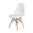 Cadeira Eiffel Botonê material ecológico Branco com Base Madeira - 48795