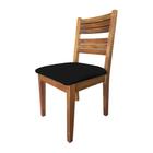Cadeira em Madeira Maciça Itália com Assento Estofado Preto
