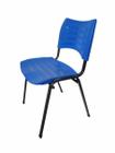 Cadeira Empilhável Iso Linha Polipropileno Iso Azul
