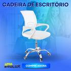 Cadeira Escritório Giratória Escrivaninha Secretária Arco Branca Ergonomica Escrivaninha Conforto e Elegância
