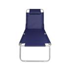 Cadeira Espreguiçadeira Dobrável Alumínio Mor Azul