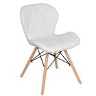 Cadeira estofada Charles Eames Eiffel Slim Wood confort
