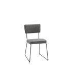 Cadeira Estofada Roma Linho Cinza 78x42x57 cm Daf Mobiliário