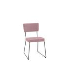 Cadeira Estofada Roma Linho Coral 78x42x57 cm Daf Mobiliário