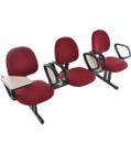 Cadeira Executiva em longarina com 3 lugares Linha Office