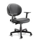 Cadeira Executiva PLUS LISA BACK SYSTEM c/ Braços Reguláveis - COR PRETO - PLAXMETAL - 32968