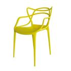 Cadeira Externa de Plástico Reciclável Decorativa Amsterdam Amarelo L15 - Gran Belo