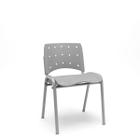 Cadeira Fixa 4 pés Ergoplax Plaxmetal Cinza