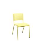 Cadeira Fixa Escritório Multiuso Niala Plaxmetal NR17 Amarelo Primavera